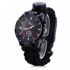 Tactical Outdoor Camping Survival Bracelet Watch