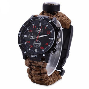 Tactical Outdoor Camping Survival Bracelet Watch