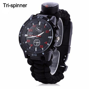 Tactical Outdoor Camping Survival Bracelet Watch