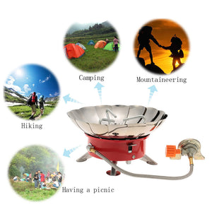 Portable Retracted Windproof Backpacking Gas Stove