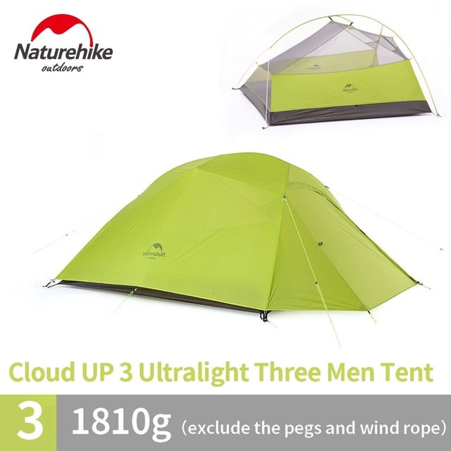 Ultralight Nylon Camping Tent with Mat